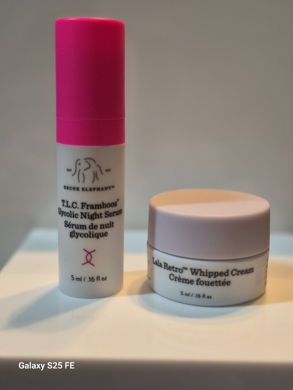 2-Piece Drunk Elephant Travel Size Set, Night Serum & Whipped Cream 5ml each New